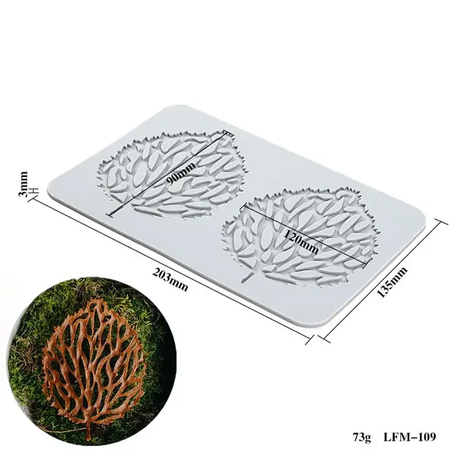 New Leaf Flower Ring Round Fondant Lace Mat Chocolate Mold DIY Baking Decoration Molecular Cuisine Printing Silicone Mold Style 11