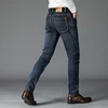 Jean Slim classique en coton pour homme, pantalon Slim, extensible, à la mode, noir et bleu, nouvelle collection ► Photo 3/6