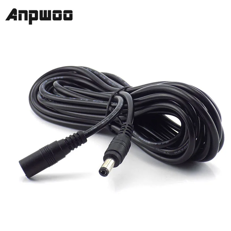 Gran oferta Enchufe hembra a macho potencia CCTV DC, adaptador de Cable de extensión de 12V, cables de alimentación de 5,5mm x 2,1mm para la alimentación de la cámara KJnagDGk7