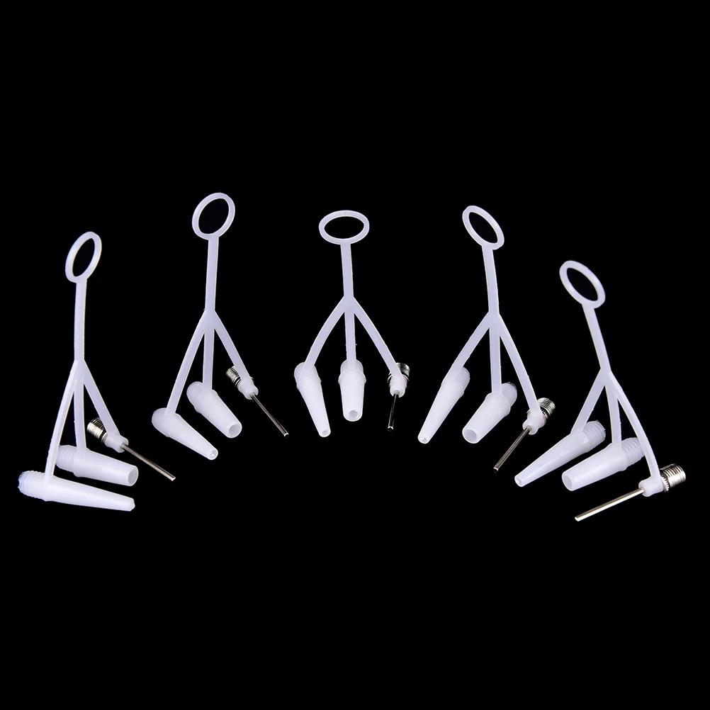 5Pcs/pack Bicycle Pump Nozzle Kit Bike Ball Balloon Inflator Cycling Pumping Service Parts Schrader Presta Valve Convertor Set