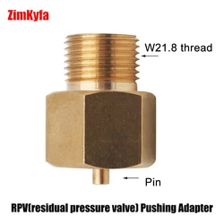 Commercial CO2 Carbon Diox Tank RPV Residual Pressure Valve Pushing Open Pin Adaptor for Filling Charging  W21.8 to W21.8
