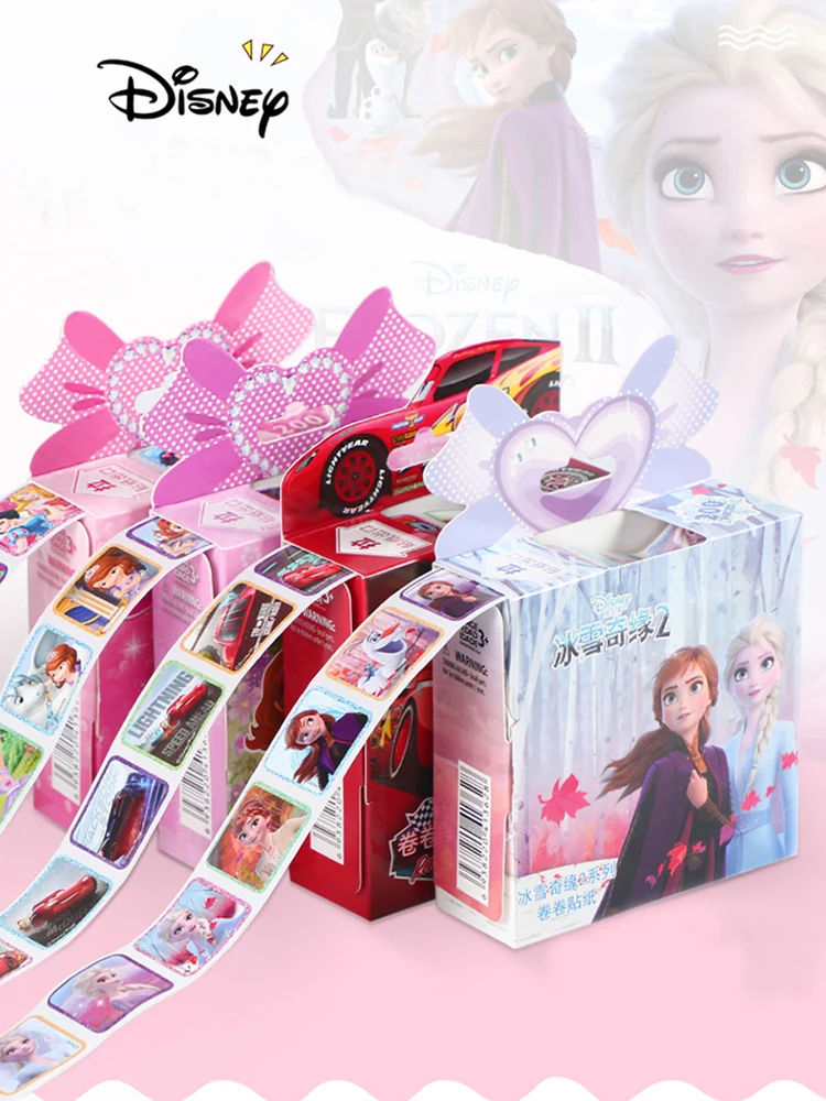

200 Sheets In a Box Disney Cartoon Stickers Disney Frozen 2 Elsa Anna Princess Sofia Cars Pony Children Removable Stickers Toys