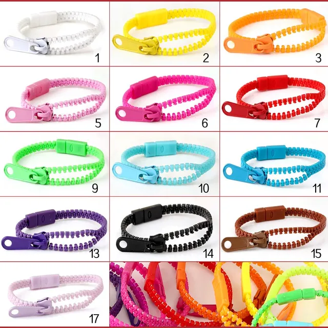 Braccialetti Con Zip Colorati, 18 Pezzi - Per Bambini, Feste E Giochi Sensoriali - Foto 5