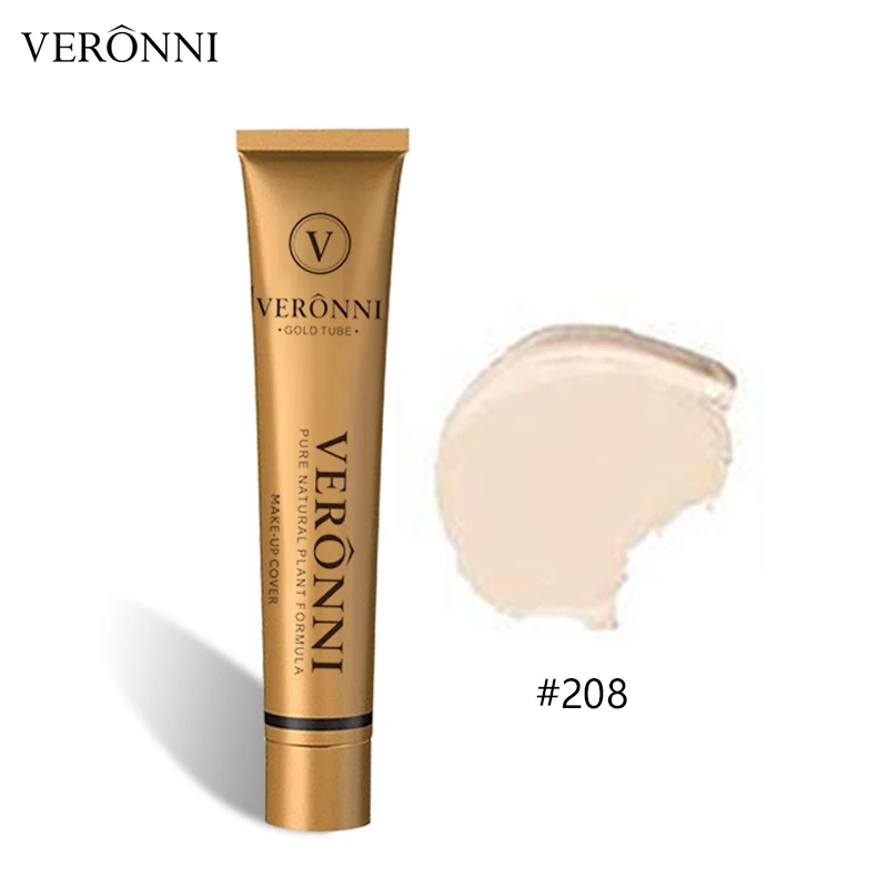 Concealer-208 VERONNI Full Cover 14 Colors Liquid Concealer консилер Makeup 40g Eye Dark Circles Cream Face Corrector Waterproof Make Up Base - Цвет: Concealer-208