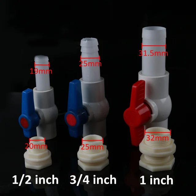 1 Beállított Pvc 1/2 "3/4" "Haltartály -Ízületek Akvárium Kimeneti Vödör Csatlakozó 20 25 32 Mm -Es Lefolyó Szerelvények Víztartály -Adapter - Image 2