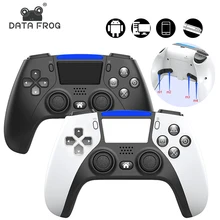 Controlador sem fio do jogo de bluetooth da rã dos dados para o console ps4 para o estilo ps5 gamepad dobro do jogo da vibração para o telefone do pc/android