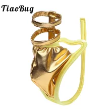 TiaoBug/мужские сексуальные купальники C-string, нижнее белье для геев, тонкие прозрачные трусики с вырезом из лакированной кожи, бикини, трусы, мужское нижнее белье, трусики