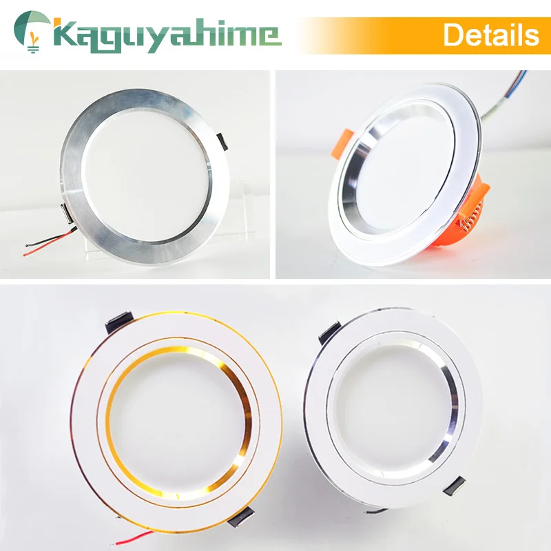 Kaguyahime светодиодный светильник 1pc / 4pcs 3W 5W 9W 15W 18W 220V круглые светодиодные лампы