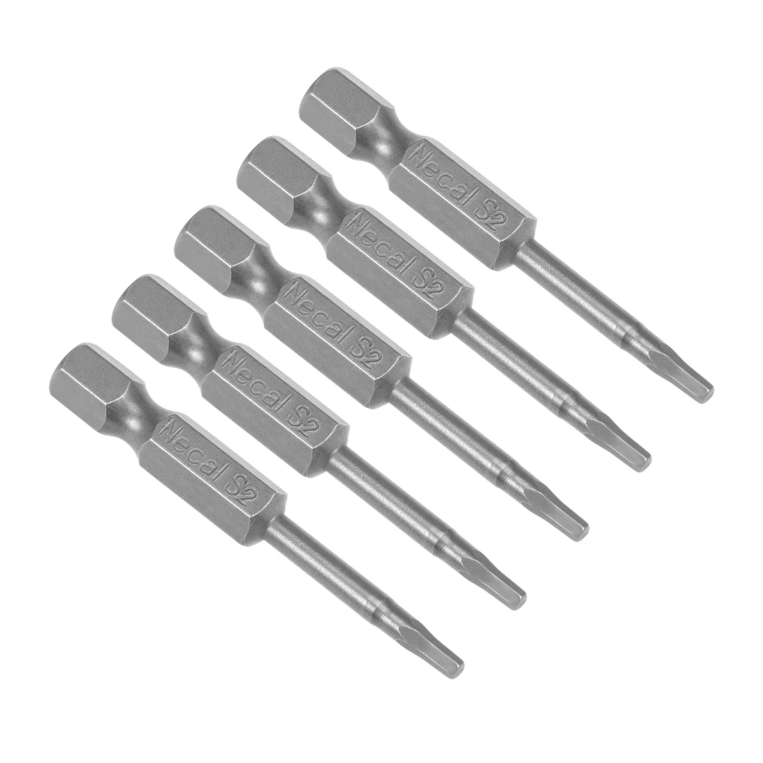 

uxcell 5pcs 50mm Long 1/4" Hex Shank H2 Hex Screwdriver Bits S2 High Alloy Steel