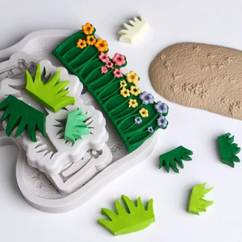 

Lawn, Grass, Flower Molds Fondant Cakes Decorating Tools Silicone Mold Sugarcraft Chocolate Baking Tools For Cakes Gumpaste Form