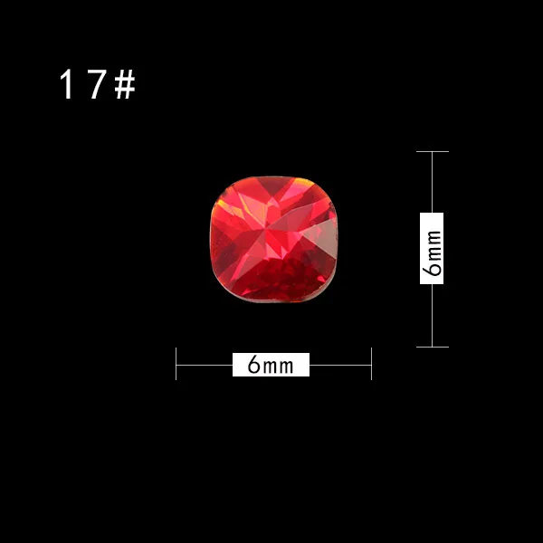 10 шт./упак. нейл-арта украшения камни с плоской задней частью Форма капли воды с украшением в виде кристаллов красная мозачиная Стекло Стразы для украшения аксессуары - Цвет: 17