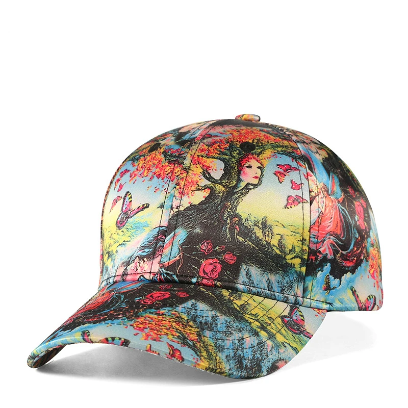 

New Fashion Baseball Cap Women Hat 3D Printed Adjustable Hats Gorras