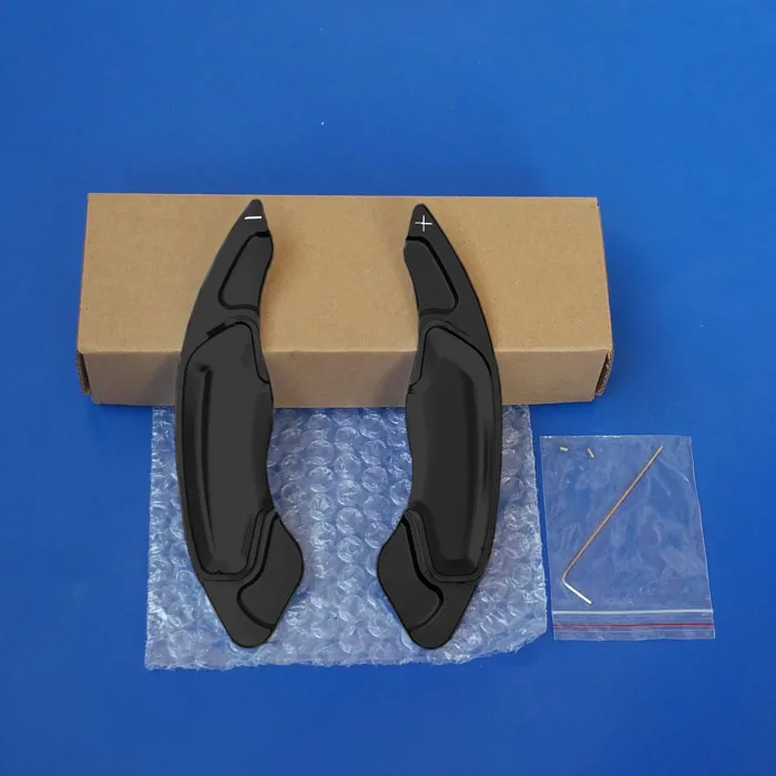2pcs Aluminum Steering Wheel Shift Paddle Shifter Extension For Volvo XC90 XC60 V60 V40 S60L - Цвет: Black