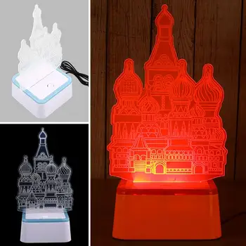 

Creative Night Light 3D Home Decor Castle Adorable Art Kid Table Lamp Modern Desk Light Decoration Gifts Indoor Lighting