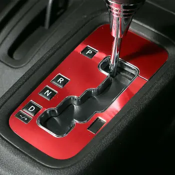 

1pc Gear Shift panel Auto Cover For Jeep Wrangler JK 2011-2017 Red Car
