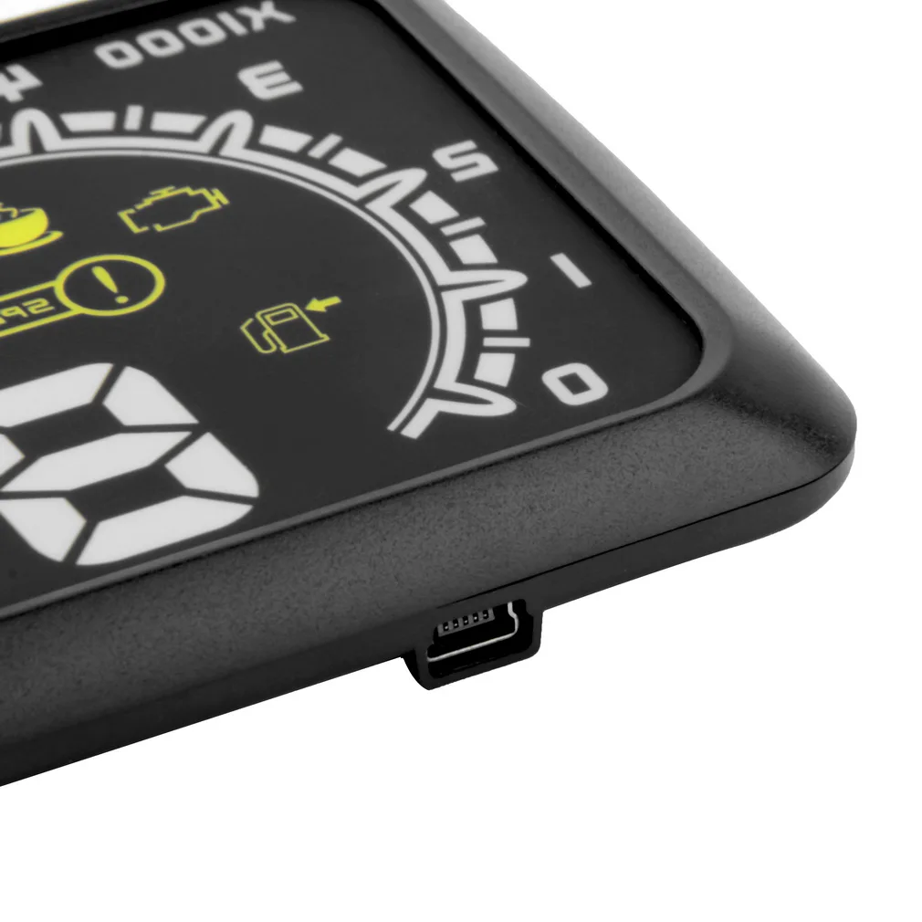 W2 светодиодный автомобильный HUD Дисплей для интерфейса OBD2 Plug/Play speed warning system