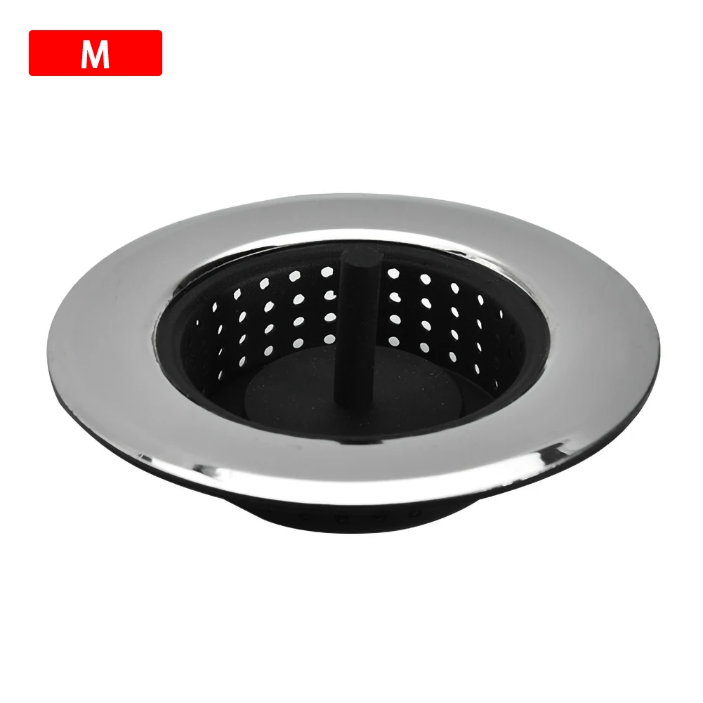 M Сливная пробка для душа, крышка для ванной, герметичная кухонная раковина, силиконовый трап для кухни, ванной комнаты и ванны - Цвет: M