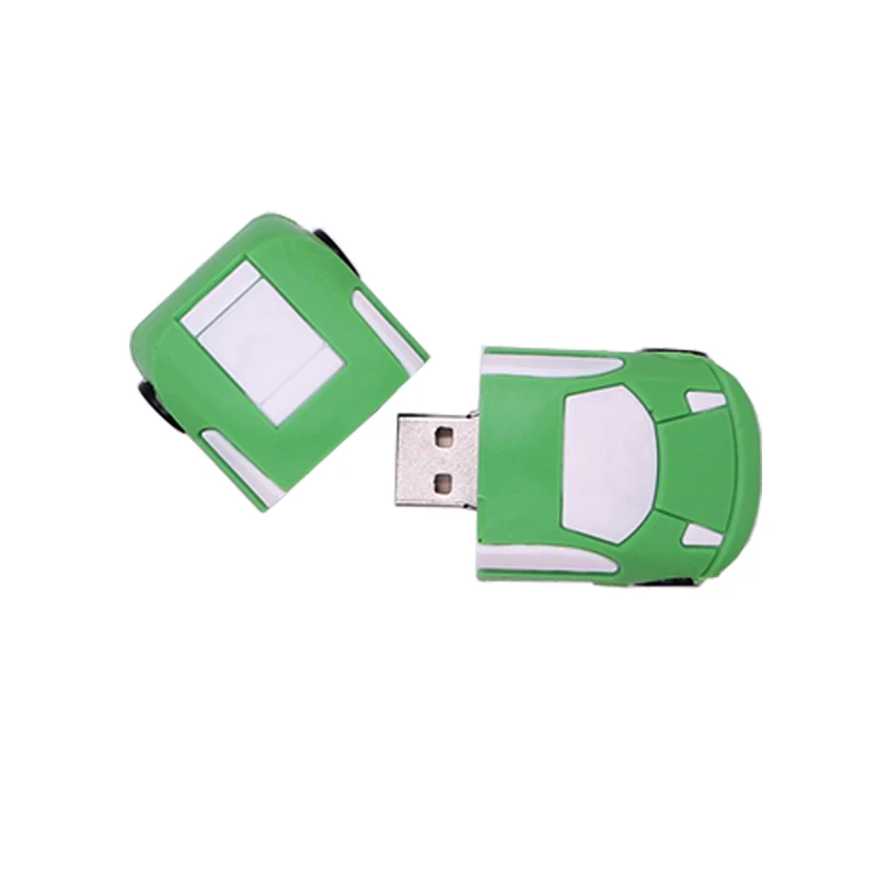 green Usb флэш-памяти автомобиль стиль Флешка в форме героя мультика действительно емкость памяти карта usb-накопителя флэш-память usb флэш-накопитель 128 Гб 64 Гб оперативной памяти, 32 Гб встроенной памяти, милый подарок - Цвет: green