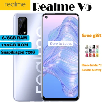 

Realme V5 6/8GB RAM 128GB ROM 6.5" Moblie Phone Snapdragon 720G 48MP Quad Camera Smartphone 30W Fast Charge