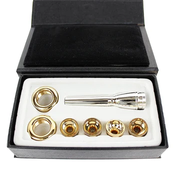 

1 Set 2C 3C 2B 3B Mouthpiece for Bb Trumpet Brass Gold Plated a Multi-Purpose T Adapter Professional Gold Lacquer Nozzle