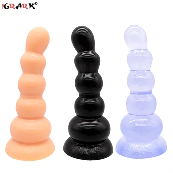 Big Dildo Strong Suction Beads Cock Penis Anal Butt Plug Ball Sex Toys for Women Men Adults Couples Sexy in Stock Masturbators 4