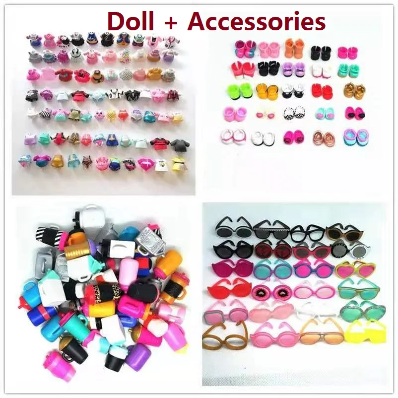 

5/10 Sets Original LOLs Dolls Can Choose with Clothes Dress Shoes Bottle Accessories Doll Collection Toy Girl Xmas Birthday Gift