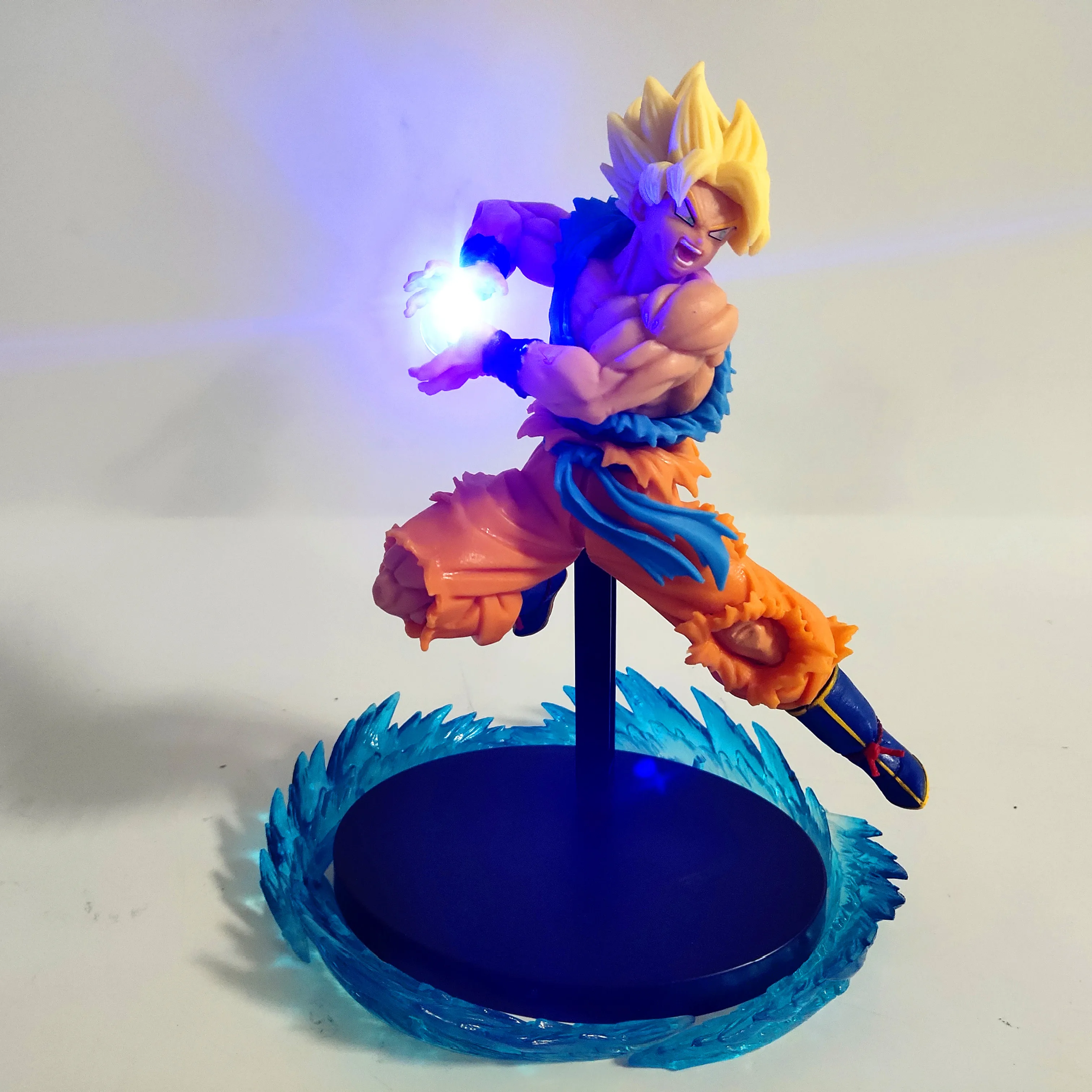 Dragon Ball Z Goku Super Saiyan 2 Kamehameha Led ПВХ Фигурки Dragon Ball Супер Аниме Сон Гоку фигурка игрушка DBZ