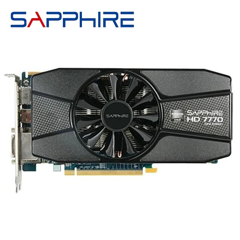 SAPPHIRE Radeon HD 7770 1GB Graphics Cards GPU For AMD HD7770 1G GDDR5 Video Cards PC Computer Gaming HDMI PCI-E X16 Used graphics card for pc