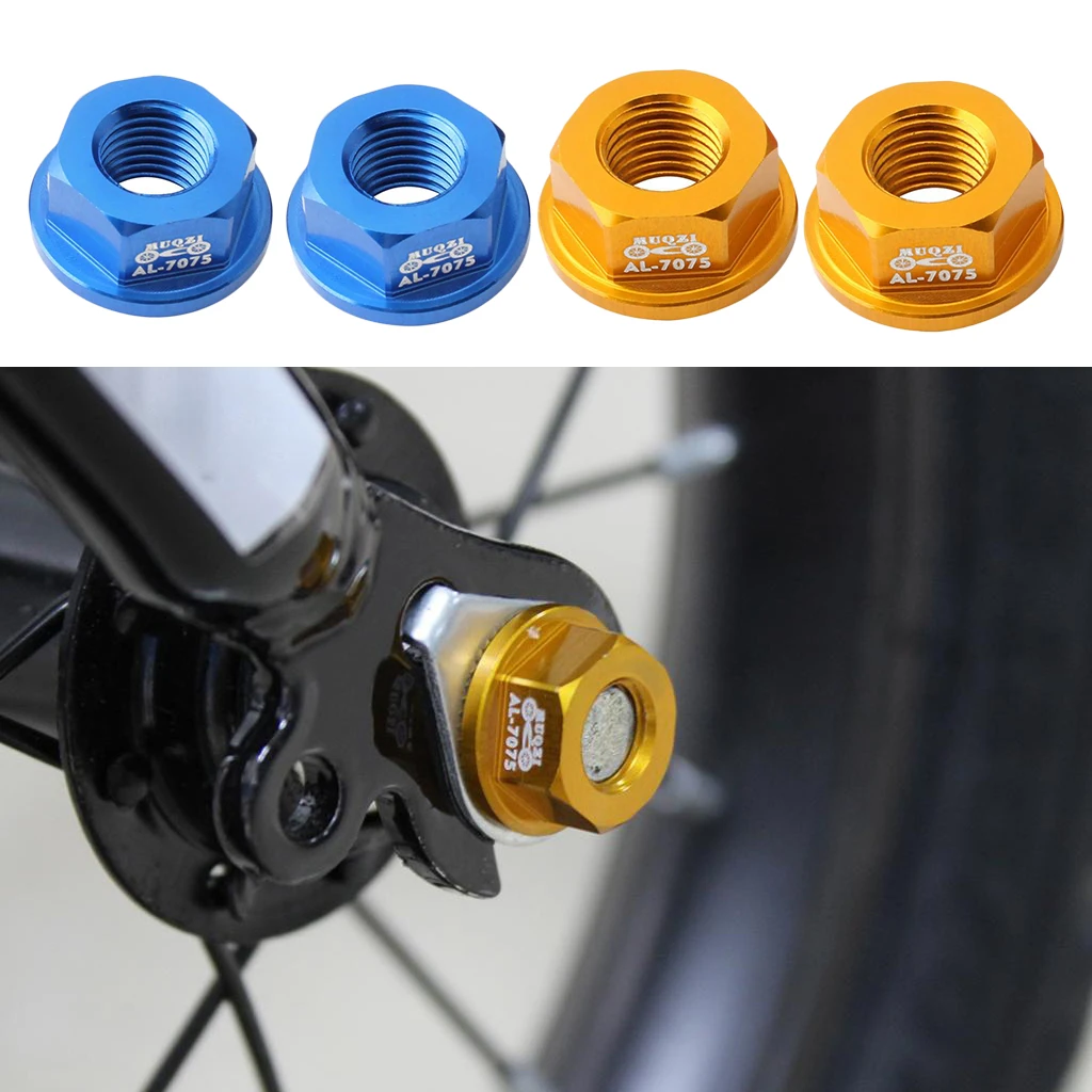 4 Pairs Kids  Hubs Nut M10 Folding Balance Bike Wheel Hubs Axle Nuts