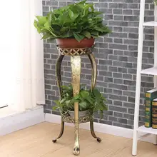 Европейская подставка для цветов Железный художественный многослойный напольный тип стойка для цветочного горшка домашняя гостиная зеленая редька подставка для цветов провинции Spac