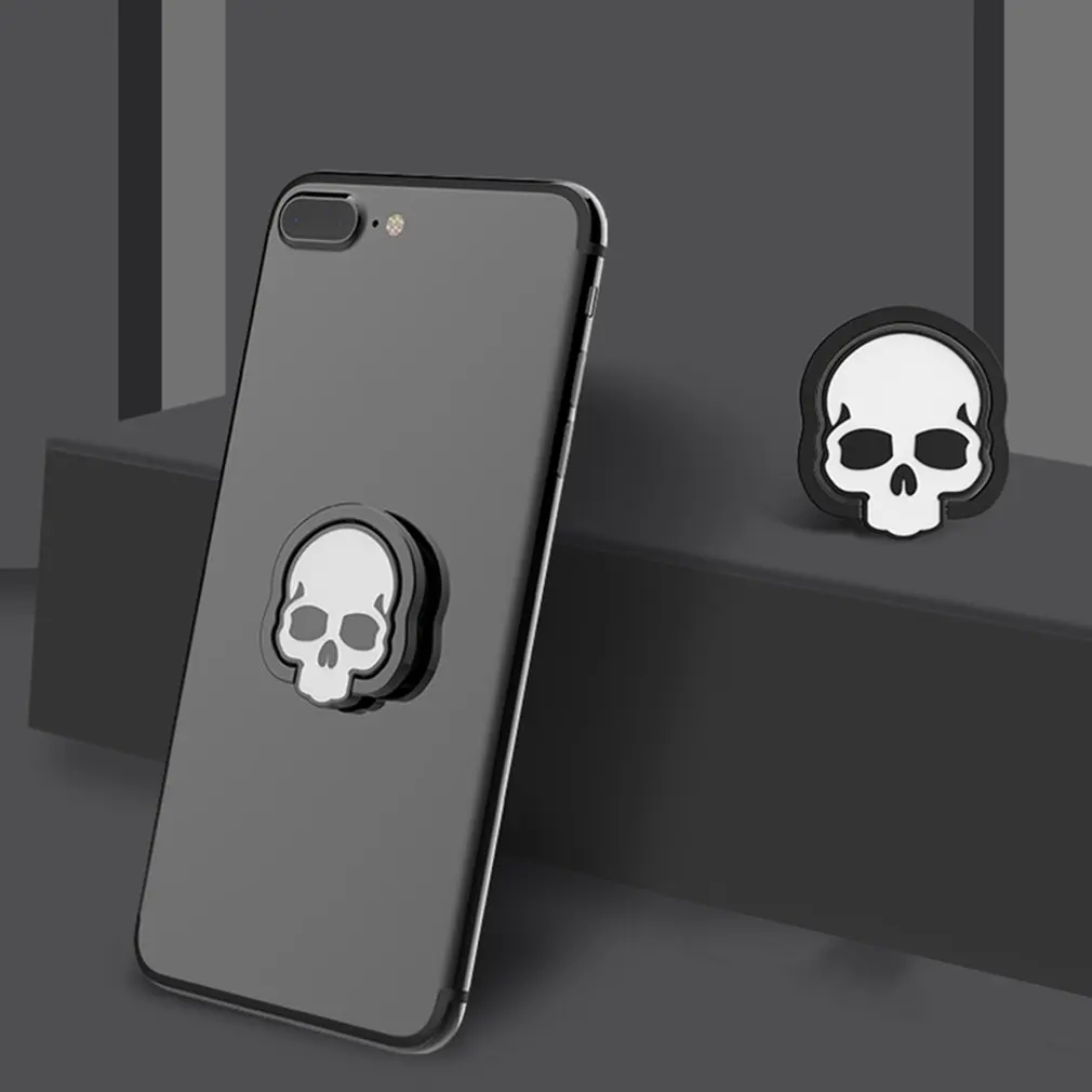 

Universal Mobile Phone Finger Ring Stand Skull Design Phone Support Skeleton Phone Holder For Magnetic Car Bracket