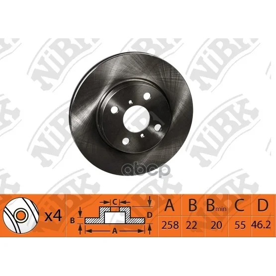 Диск Тормозной Toyota Yaris 2005 Rn1436 NiBK арт. RN1436
