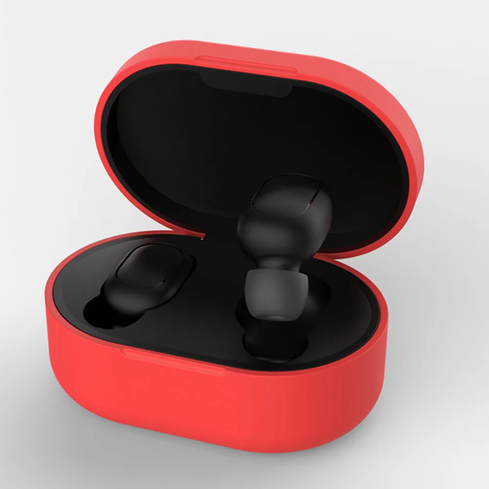 

Earphone Protective Case Silicone Clamshell Shockproof Anti-dust Protective Case for Redmi Airdots FKU66