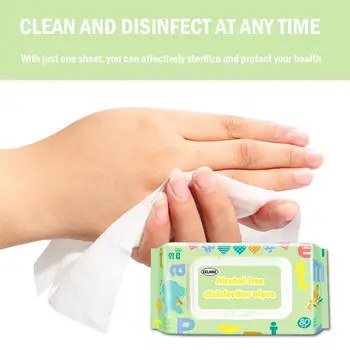 

MeterMall 80pcs/box Disinfection Antiseptic Pads Alcohol-free Wet Wipes Skin Cleaning Care Sterilization First Aid Cleaning Wipe