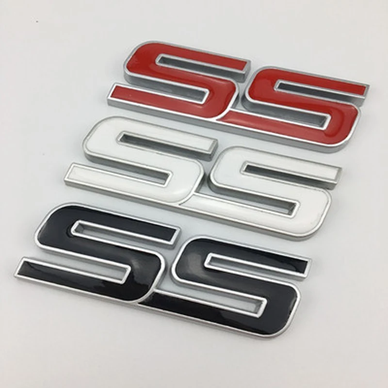 

9CM*2.2CM Zinc Alloy S-S Letter Sticker Car Tail Box Body Hood Decorative Sticker Suitable for Chevrolet Car Series
