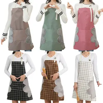 

Waterproof Apron Lady Women Men Adjustable Sleeveless High-grade Kitchen Apron For Cooking Baking Restaurant Pinafore