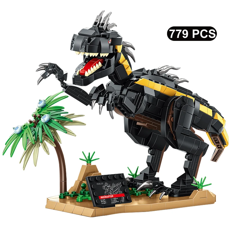 

779Pcs Jurassic Dinosaur Animal World Park Tyrannical Raptor Model Building Blocks Creative Dino Figures Toys Gift For Children