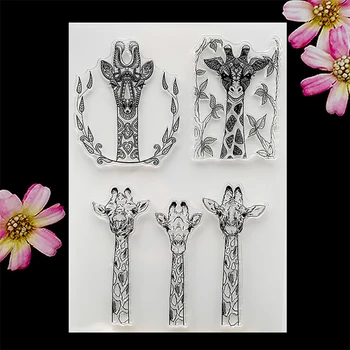

Lovely Cartoon Giraffe Clear Stamp Transparent Clear Silicone Stamp for DIY Scrapbooking Photo Album Decorative Card Making