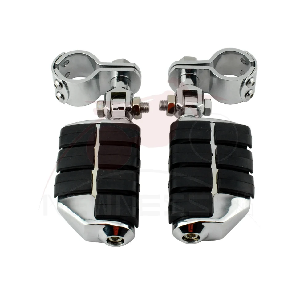 1.25inch 32mm Motorcycle Engine Guard Footpeg Footrest Clamps Mounting Kit For Honda Shadow Aero 750 Suzuki Volusia Boulevard - Цвет: One set