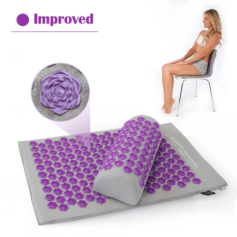 Набор подушек для акупрессуры с шипами в виде лотоса йоги массажер спины и тела