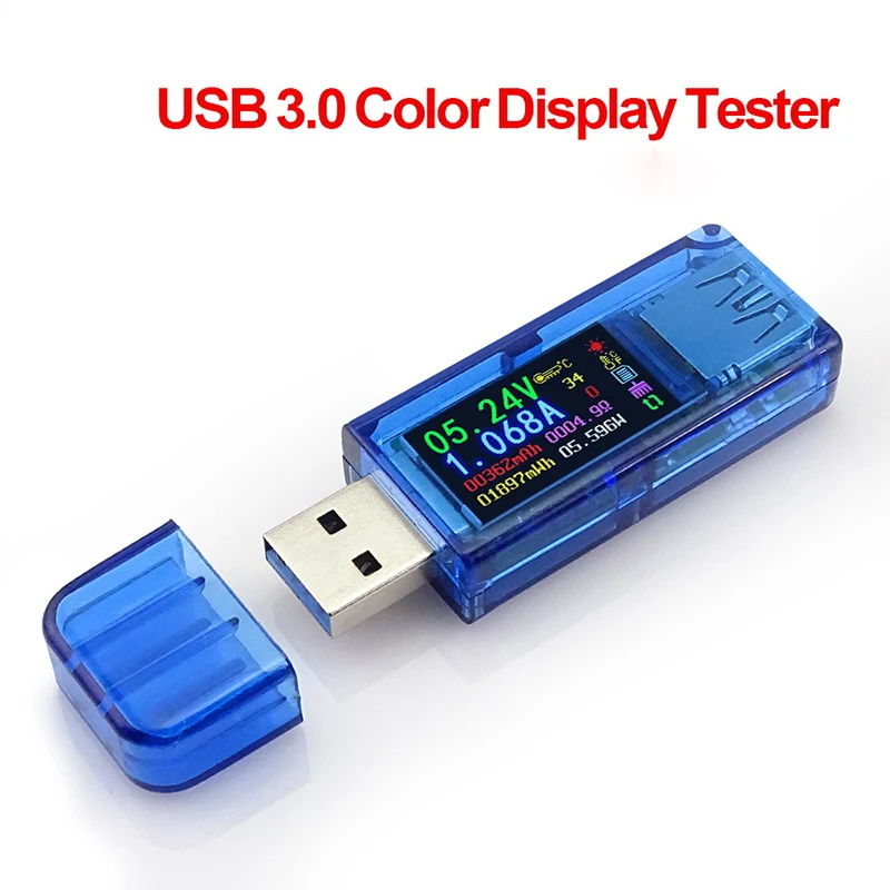 USB3.0 тестер ips цветной экран напряжение мощность амперметра зарядное устройство детектор