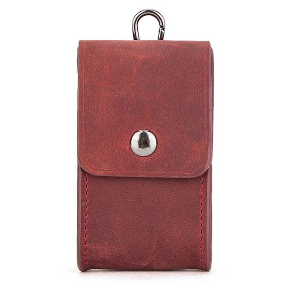Portable Earphone Case Retro Style Leather Charging Case Protective Cover for Microsoft Surface Earbuds Headphone Storage Bag