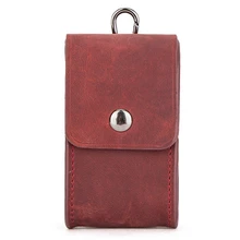 Portable Earphone Case Retro Style Leather Charging Case Protective Cover for Microsoft Surface Earbuds Headphone Storage Bag