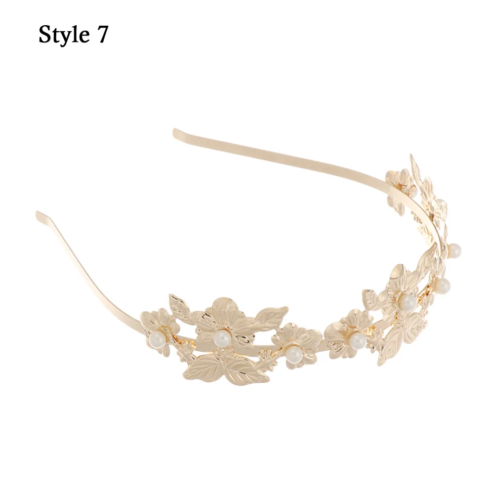 wedding hair clips New Women Vintage Alloy Headbands Girl Bandanas Girl Bandanas Metal Hairbands Gold Leaf Butterfly Hair Accessories claw hair clips Hair Accessories