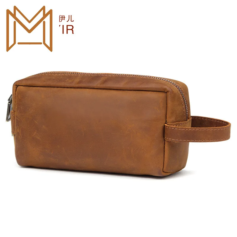 

Genuine Leather Package Crazy Horsehide Male Package More Function Man Hand Package Bag