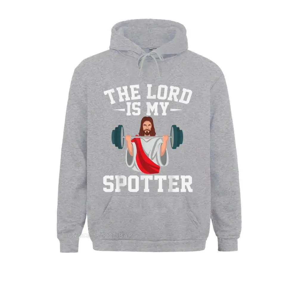 Jesus Spotter Funny Christian Gym Fitness Biceps Quote Hoodie Youthful Hoodies For Women Faddish High Street Sportswears