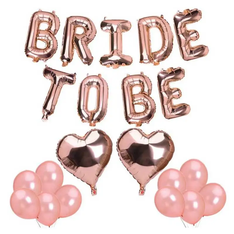 Свадебные душ 16 дюймов цвета: золотистый, серебристый буквы "Bride to be" Фольга шарики кольцо с бриллиантом на воздушном шаре для курица вечерние свадебные сувениры украшения