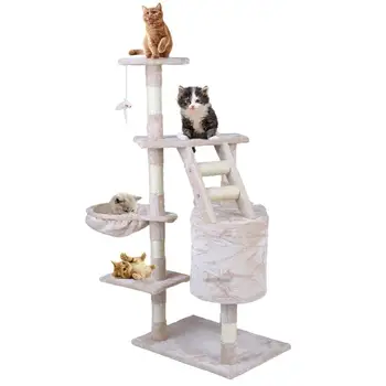 

Cat's Tree Tower Cat'S Tree Scratcher Scratching Fun Post Climbing Toy Activity Centre Protect Home Furniture Pet House