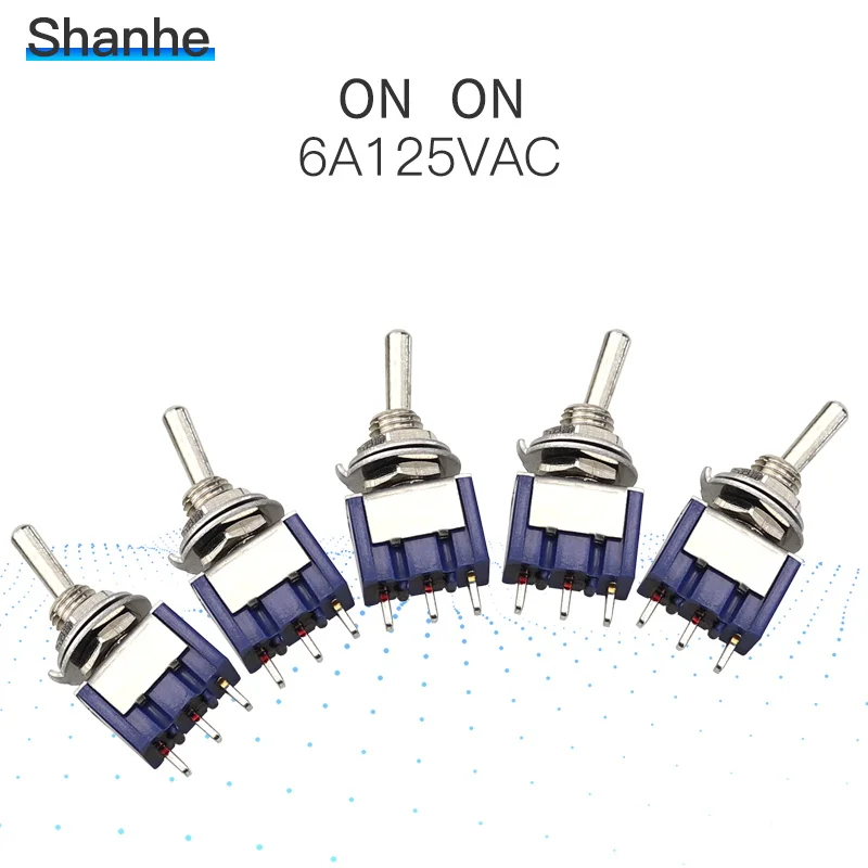 5 шт. мини MTS-102 3-контактный SPDT ON-ON 6A 125VAC миниатюрные тумблеры | Обустройство дома