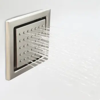 

Concealed Installation Body Jet Shower Spa Brass Square Massage Jets Spray Body Shower Bodyspray (Brushed Nickel)